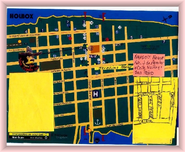 Isla Holbox Map of town